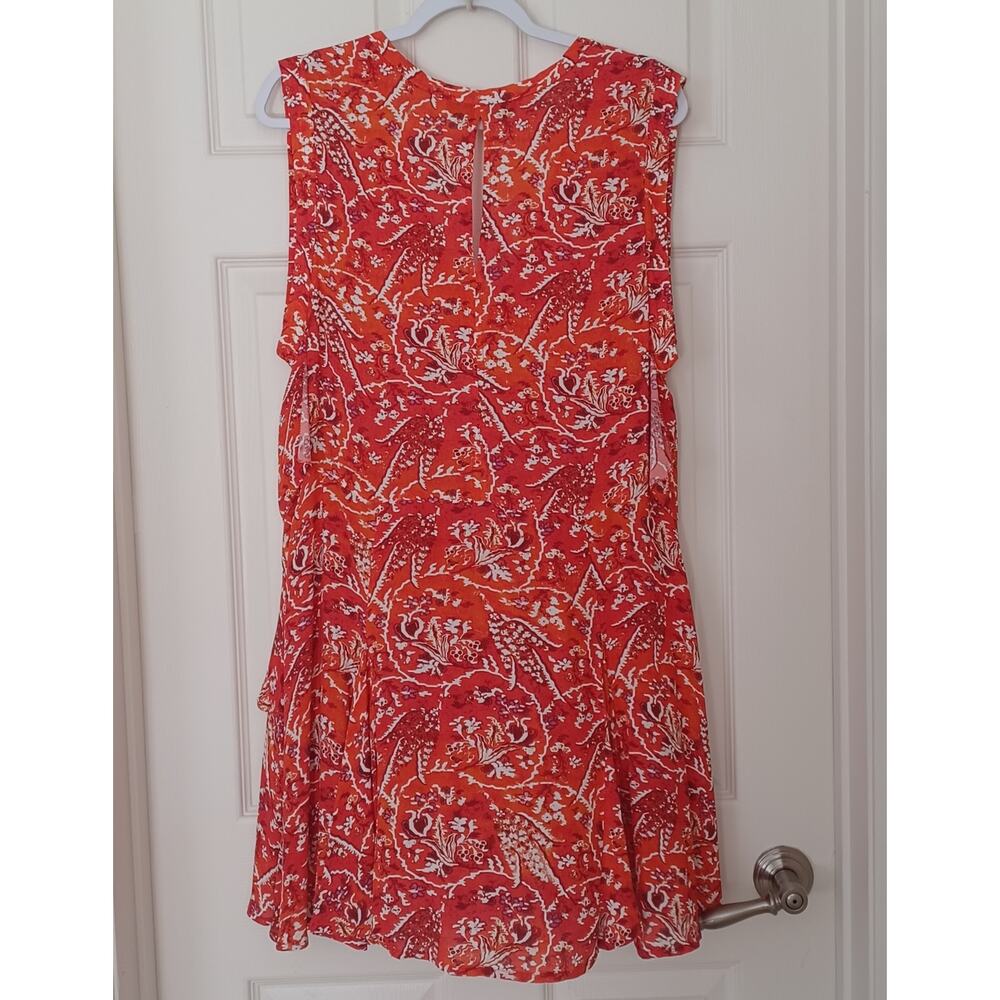 IRO Variety Ruffled Paisley Mini Dress Orange FR 38 US 6 - Picture 4 of 16
